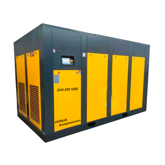 Винтовой компрессор ZUV – 250 VSD 13 бар прямой привод IP 55 D